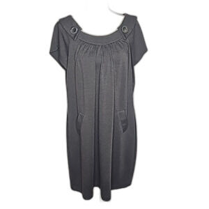 Dress by Evan-Picone Shift Gray Size 16
